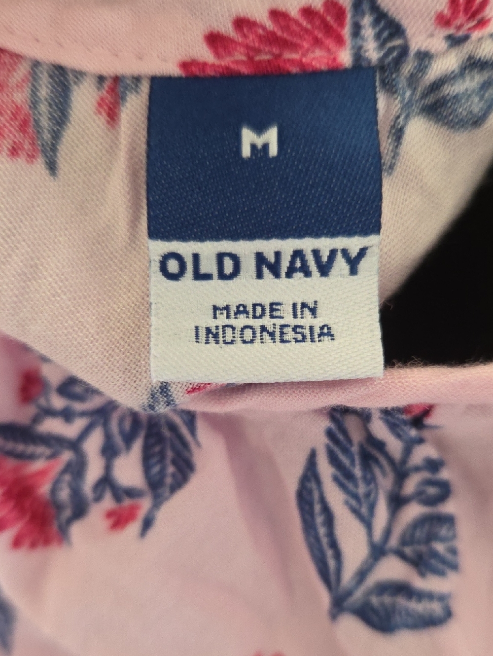 Old Navy Tie-Shoulder Mini Swing Dress Pink Posies, Nwot - Picture 4 of 6